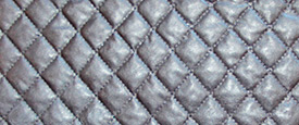 Padded fake leather.